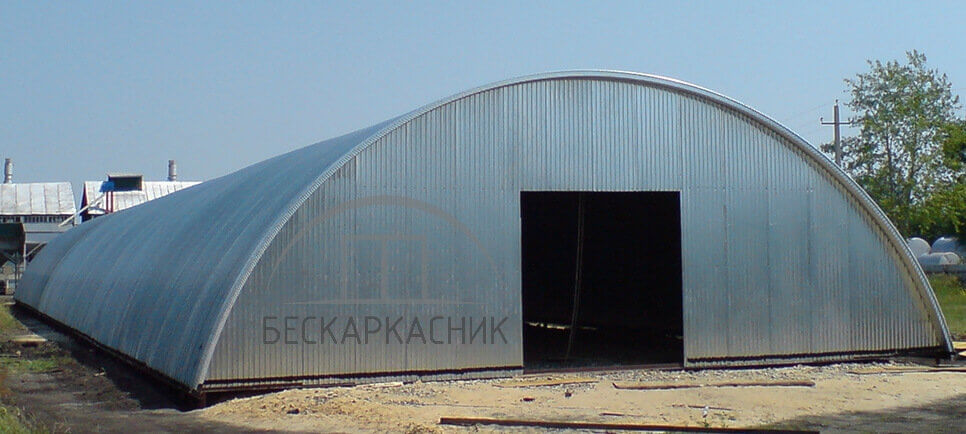 Бескаркасные ангары арочного типа  в Волгоградской области